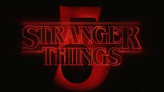 red and black stranger things 5 logo